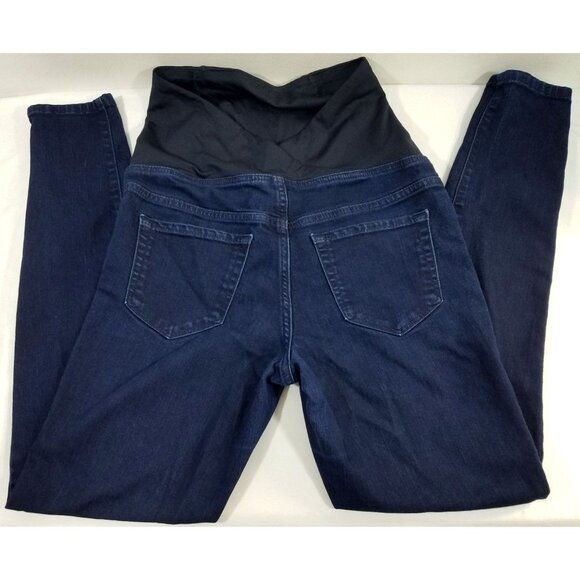 ISABEL Women's MATERNITY Jeans sz 2/26R (29") Dark Wash Jeggings Over Belly Fit - Picture 4 of 11